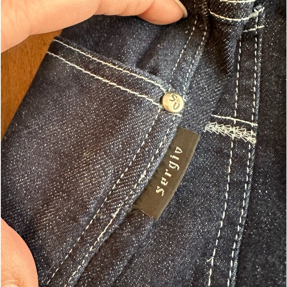 ✨ RARE VINTAGE Y2K SERGIO VALENTE Straight Leg Jeans 28x32.5" Tall Denim Western - Picture 6 of 12